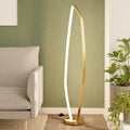 LED gulvlampe Vallerosa messing forfra