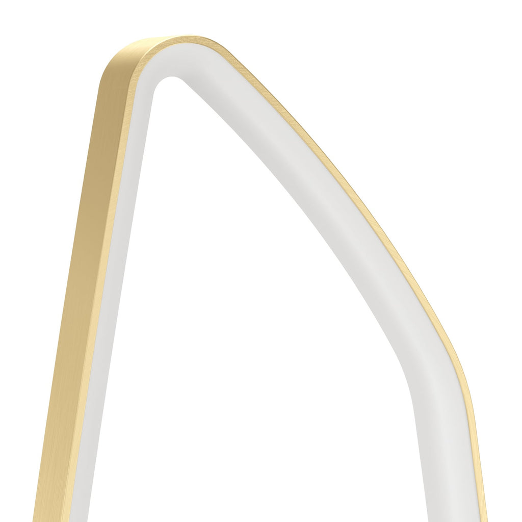 LED gulvlampe Vallerosa messing sideprofil