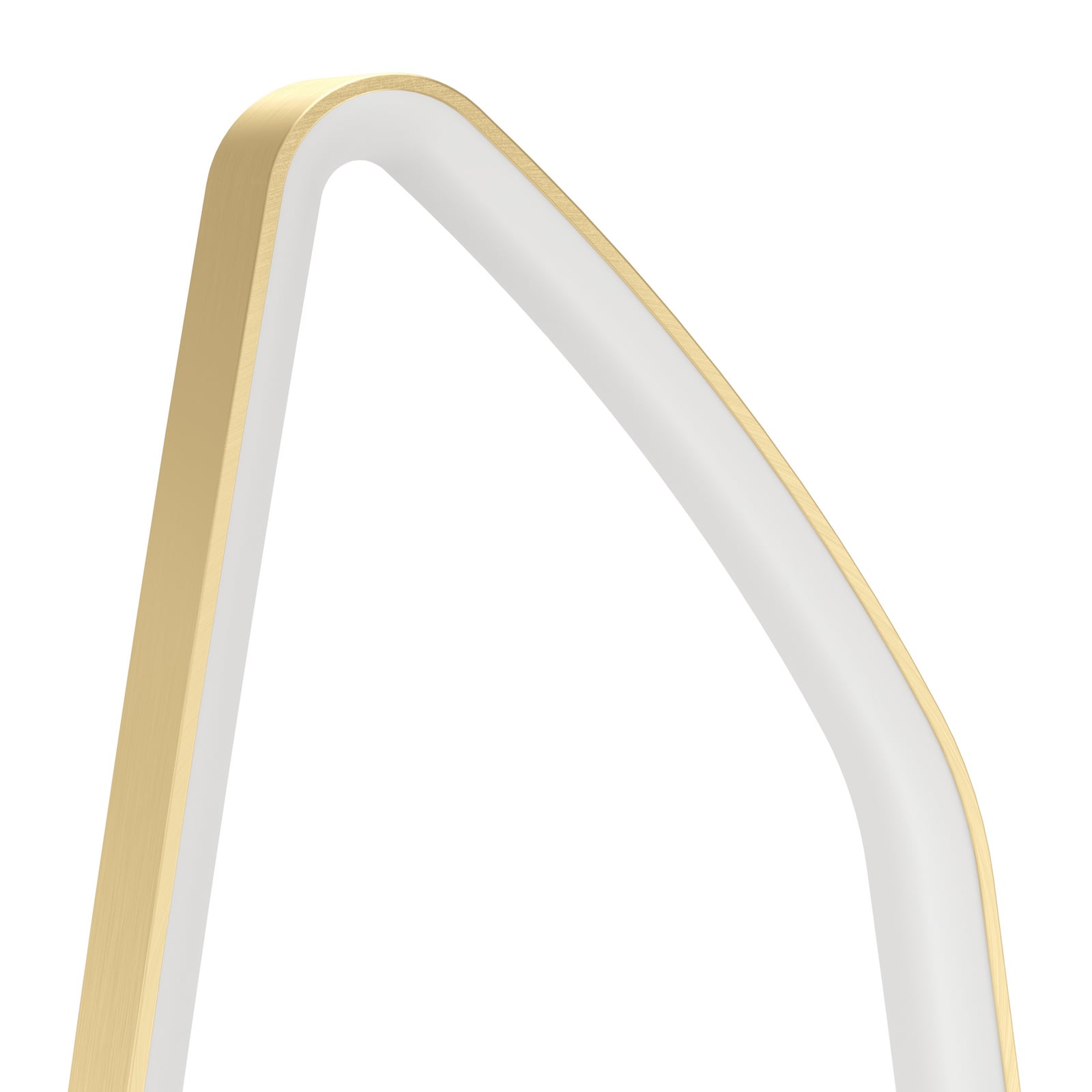 LED gulvlampe Vallerosa messing sideprofil