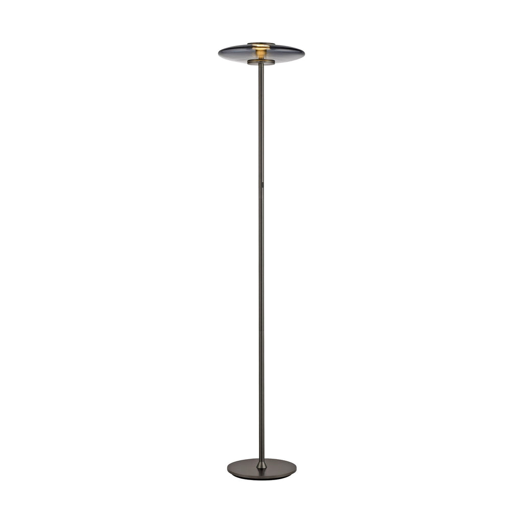 Detalj av LED gulvlampe Vitrum glass røykfarget berøringsdimmer