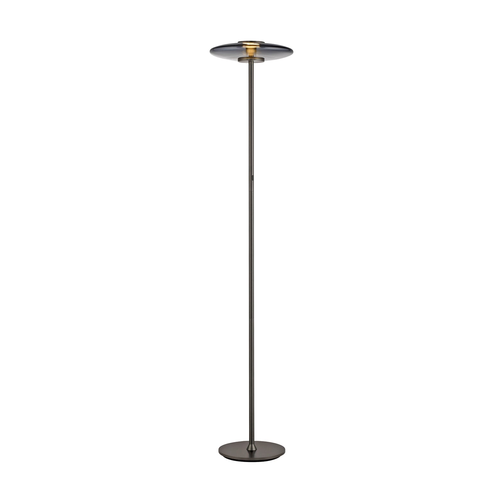 Detalj av LED gulvlampe Vitrum glass røykfarget berøringsdimmer