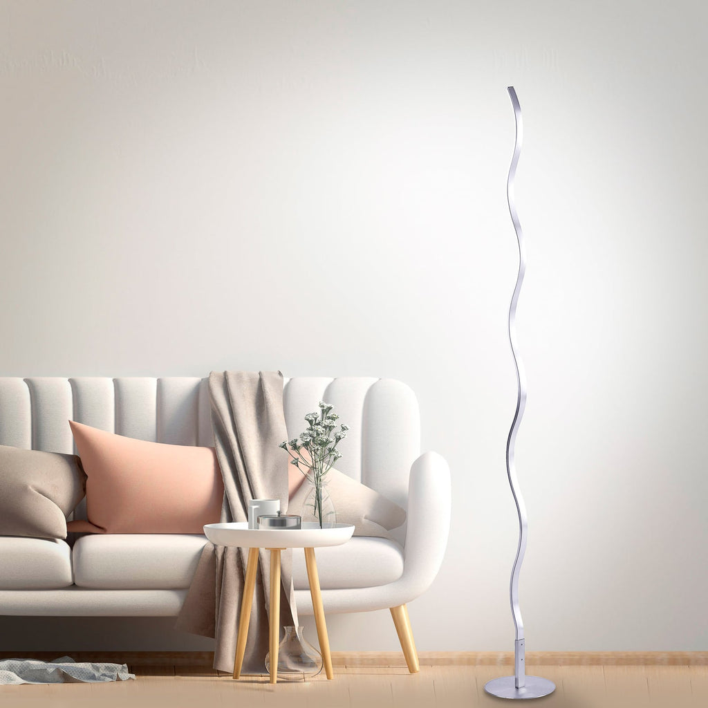 LED gulvlampe Wave stål 120 cm 10W varmhvit bakside