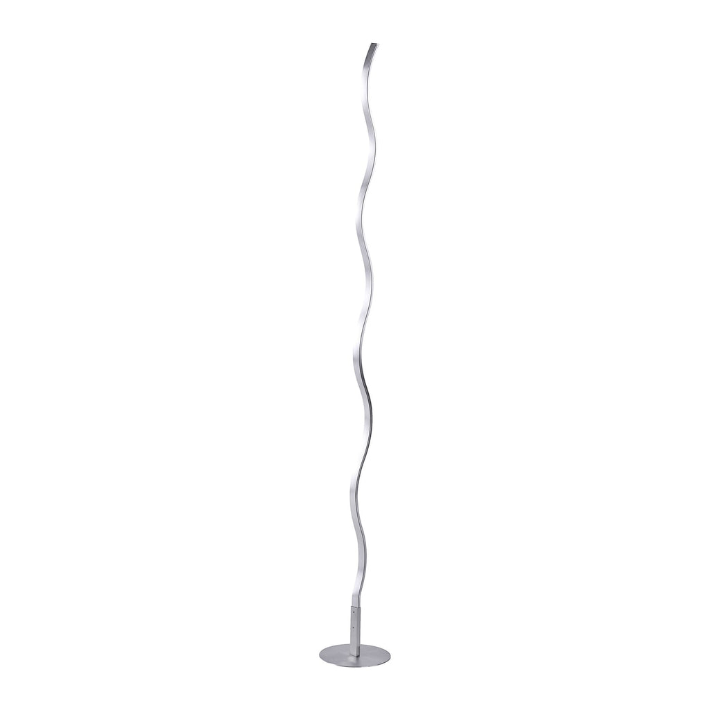 LED gulvlampe Wave stål 120 cm 10W varmhvit montert i rom