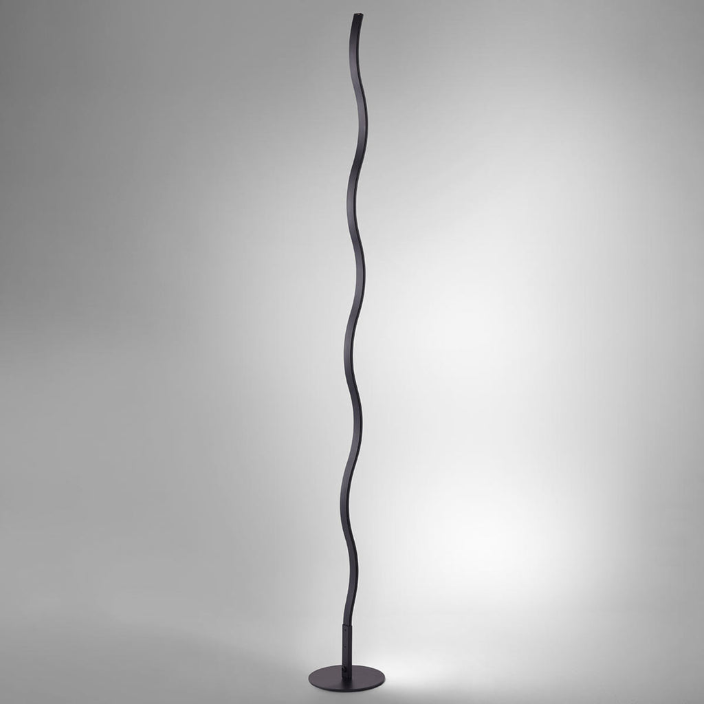 LED gulvlampe Wave svart 120 cm 3000K varmhvit bakside