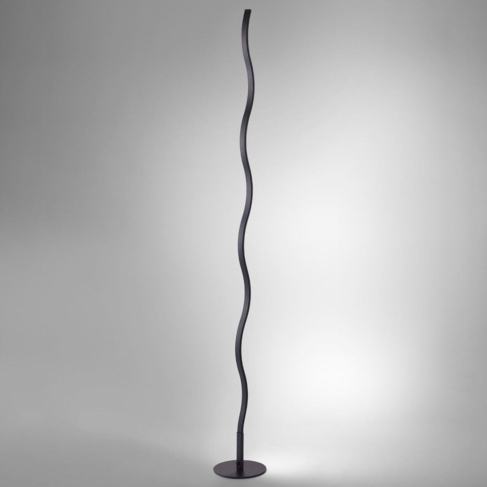 LED gulvlampe Wave svart 120 cm 3000K varmhvit bakside