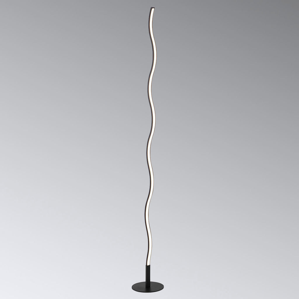 Detaljbilde av LED gulvlampe Wave svart 120 cm 3000K varmhvit