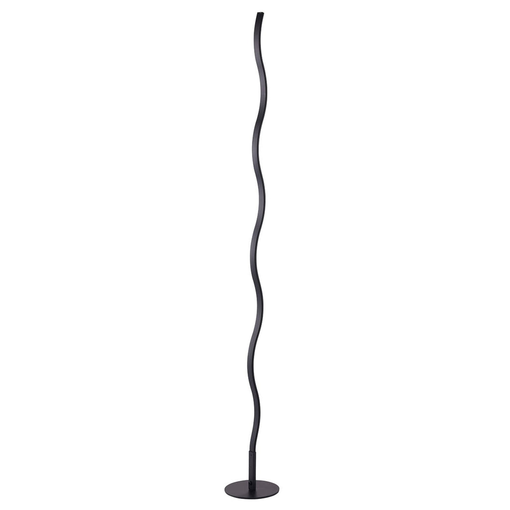 Nærbilde av LED gulvlampe Wave svart 120 cm 3000K varmhvit