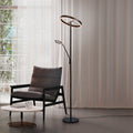 LED gulvlampe Willis med leselys CCT dimbar svart 180 cm forfra