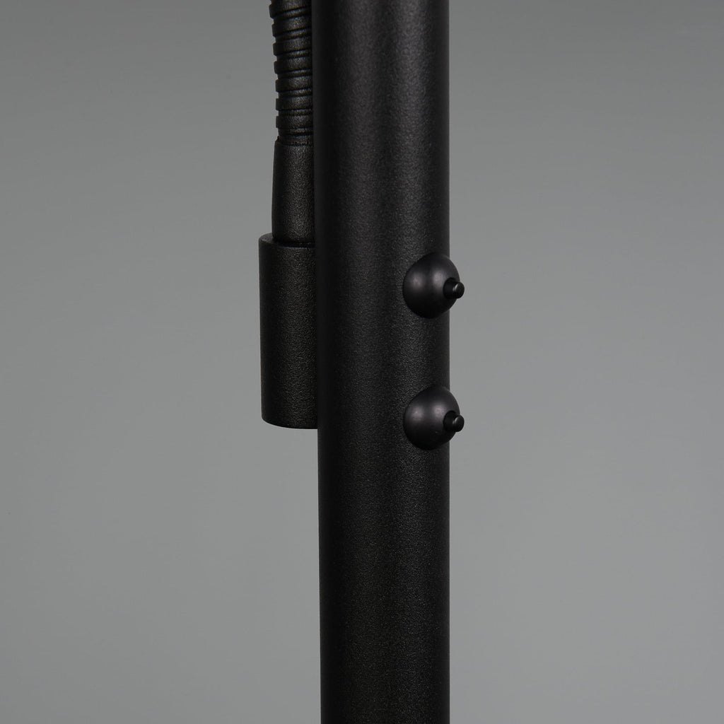LED gulvlampe Willis med leselys CCT dimbar svart 180 cm sensor-dimmer detalj