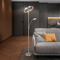 LED-gulvlampe Willis matt nikkel forfra