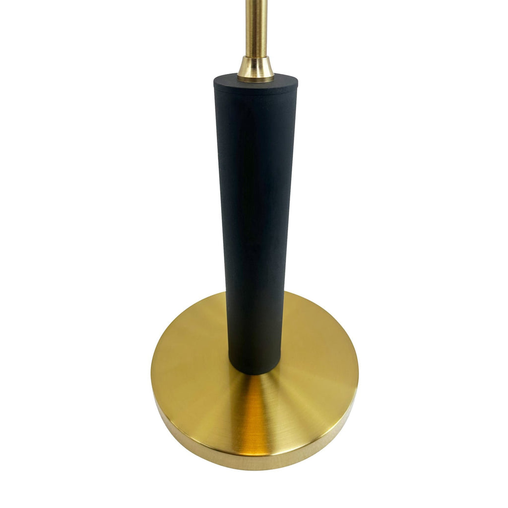 LED gulvlampe Yoyo oppladbar dimbar svart H125 cm montert i stue