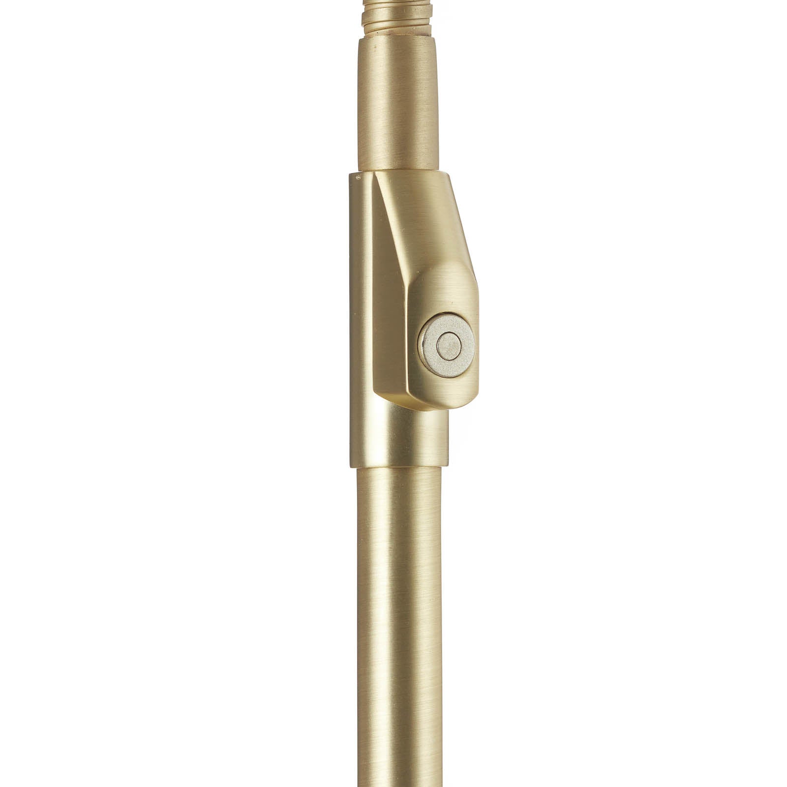 LED gulvlampe Zenit dimbar matt messing 150 cm lys på