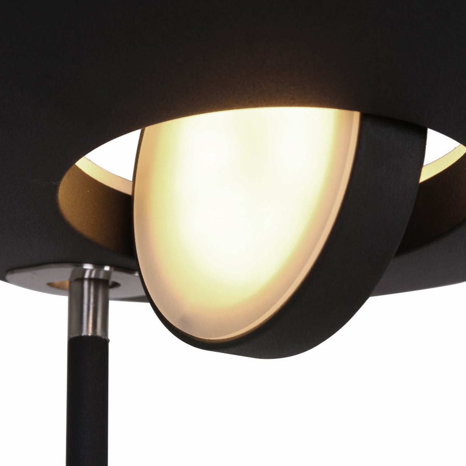 LED gulvlampe Zenith med leselampe CCT dimbar svart 185 cm sideprofil