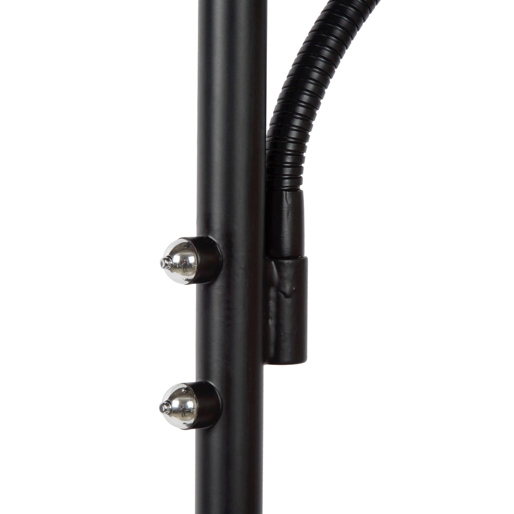 LED gulvlampe Zenith med leselampe dimbar svart med kabel