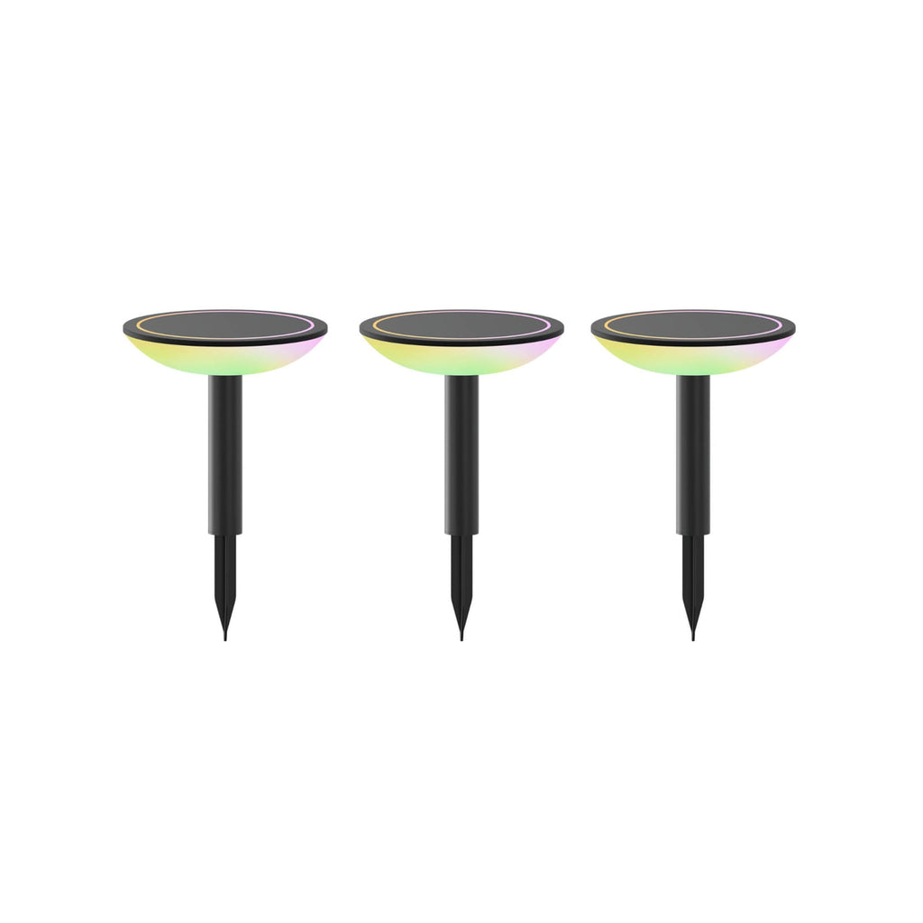 detalj av LED hagelampe med jordspyd 3-pk Calex