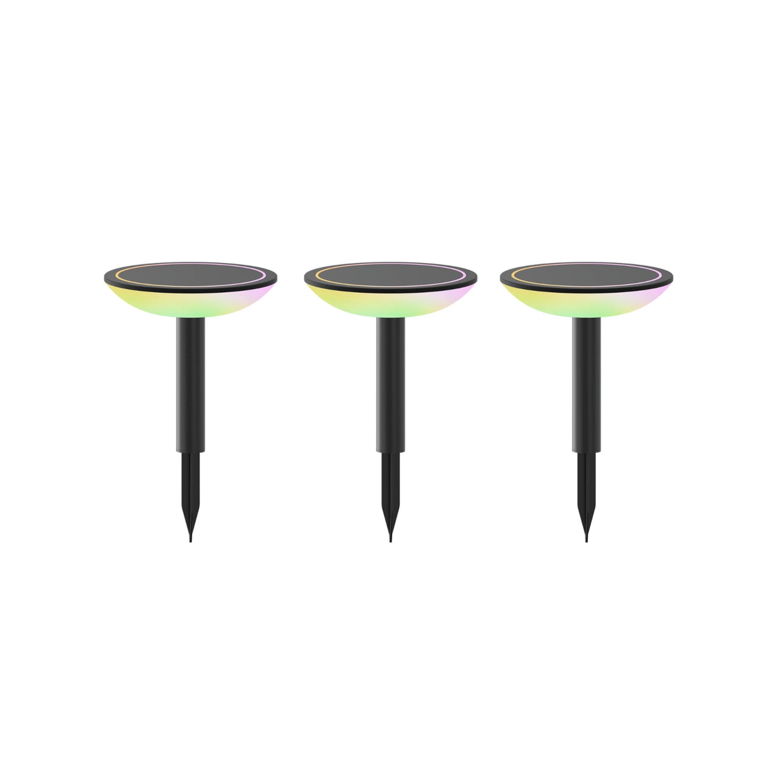 detalj av LED hagelampe med jordspyd 3-pk Calex