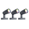 LED hagespot 3-pk WiFi RGB dimbar aluminium IP65 forfra