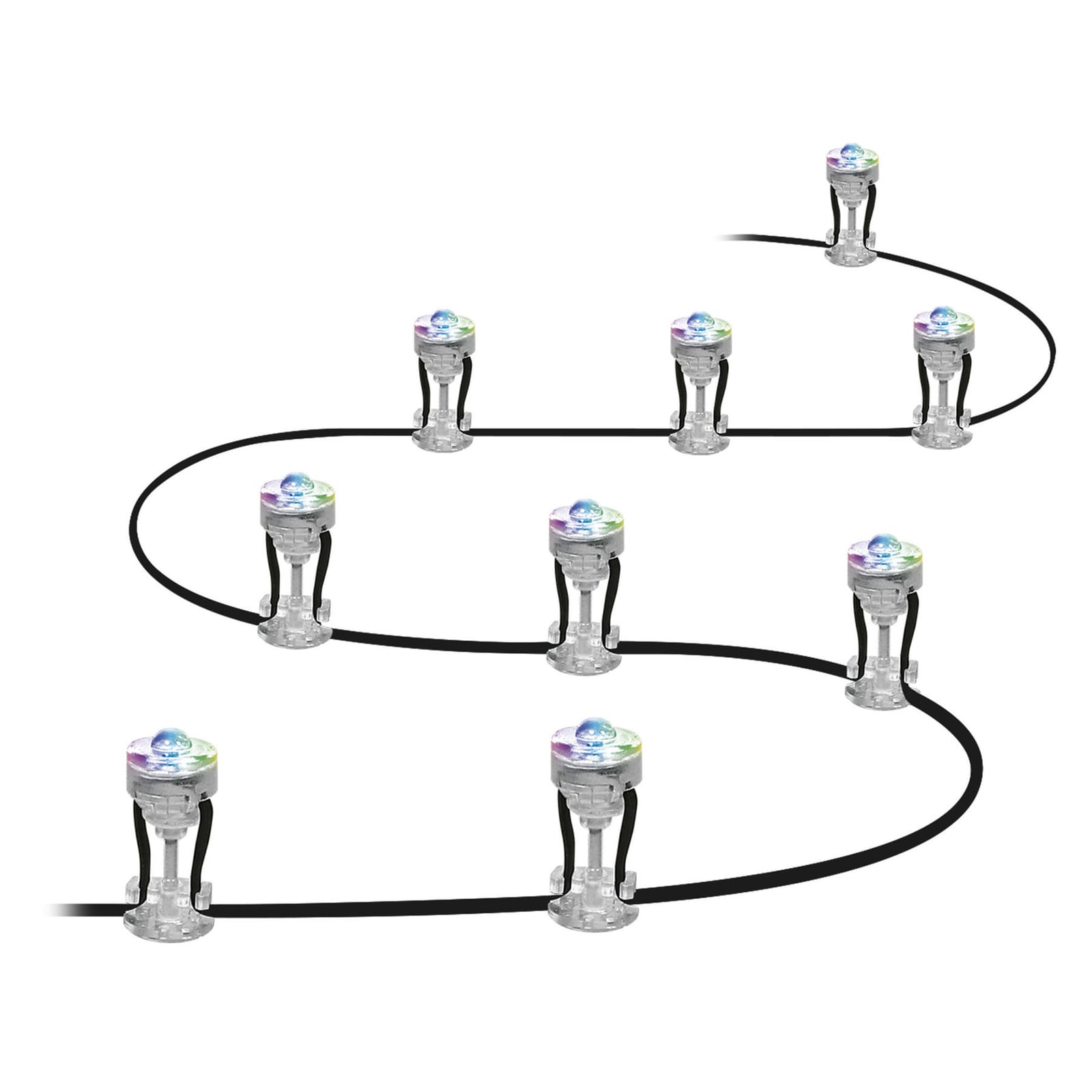 LED hagespot 9er-sett RGB dimbar WiFi IP65 LEDVANCE SMART+ forfra