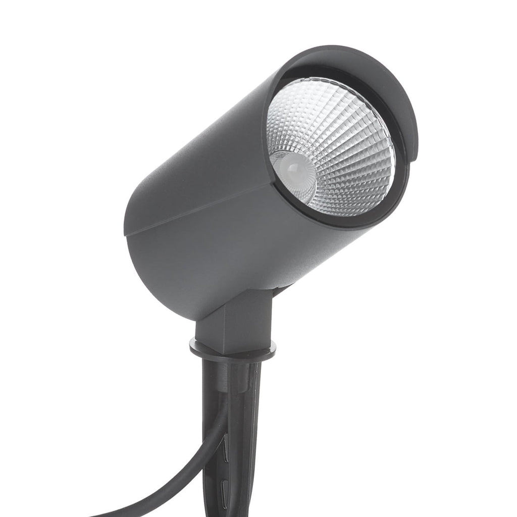 LED hagespot Anton med jordspyd antrasitt aluminium IP65 montert i hage