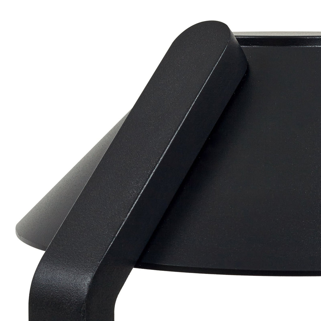 LED hagespot Capelo med jordspyd svart aluminium sett ovenfra