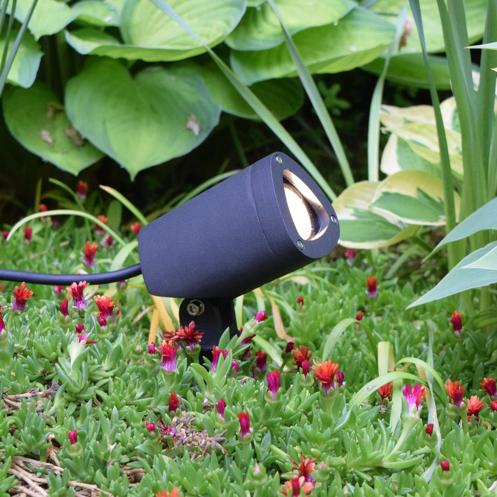 LED hagespot med jordspyd Gartia antrasitt 7,5W IP65 forfra