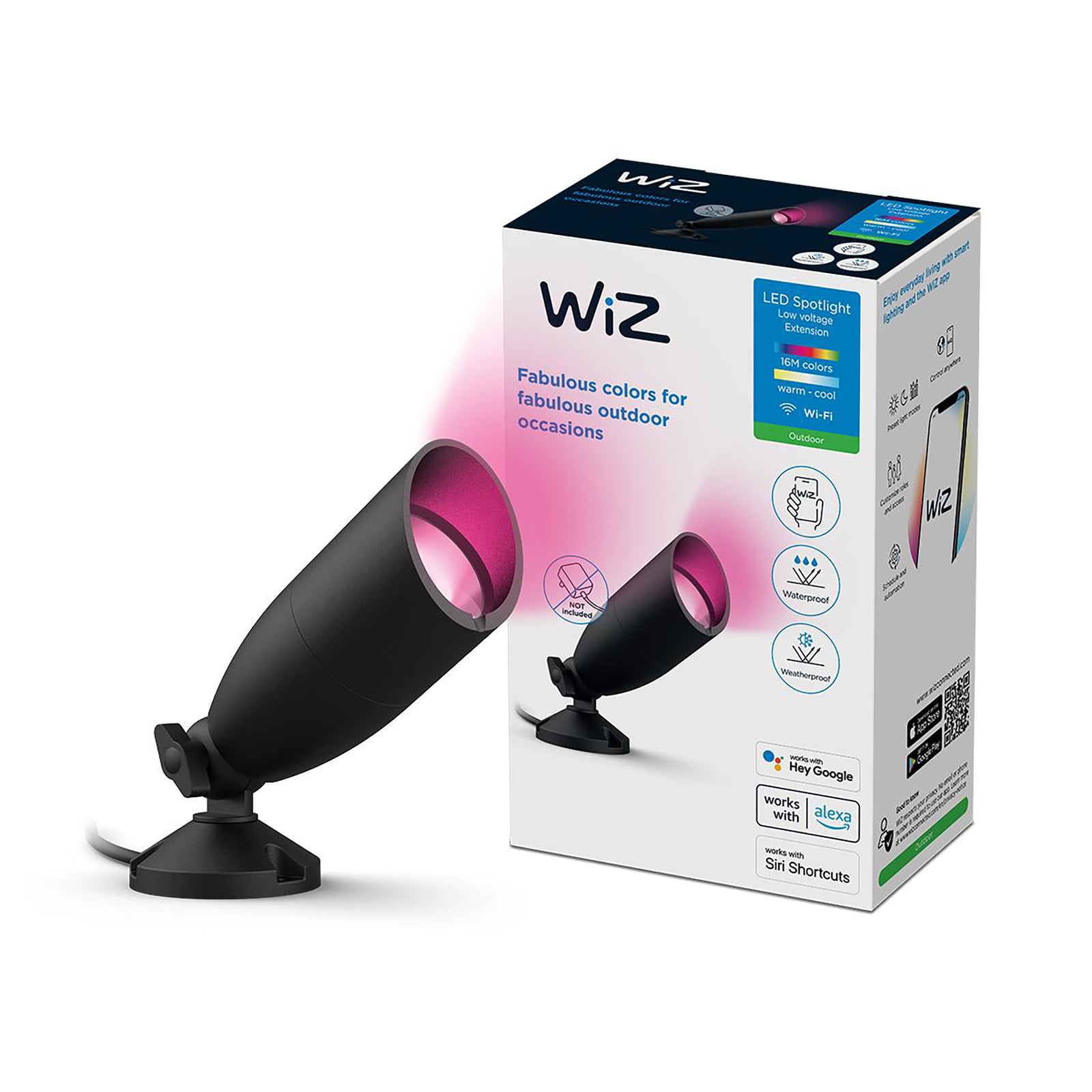 LED hagespot Ground utvidelse WiFi RGB dimbar IP65 - WiZ montert i hage