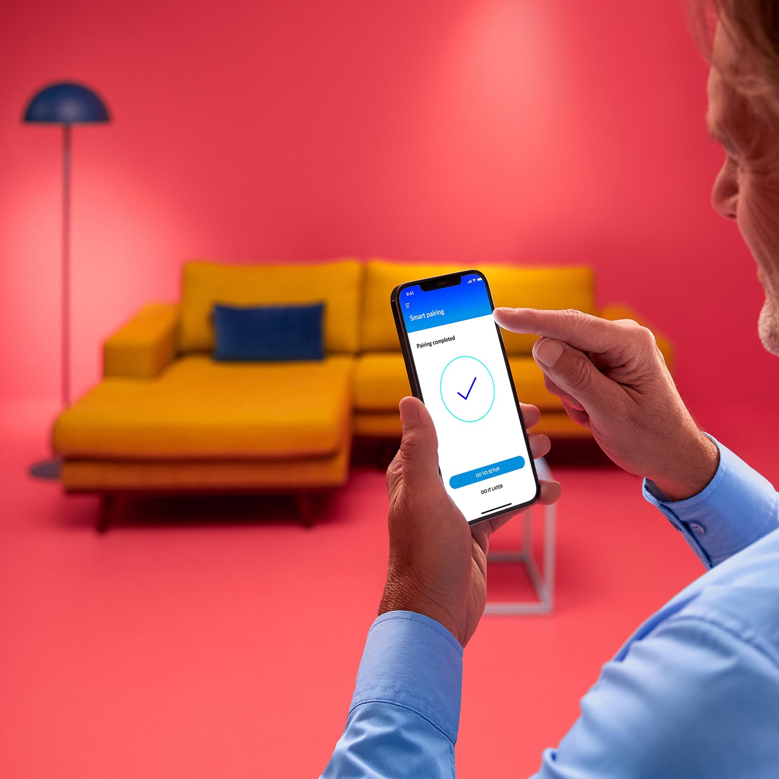 LED hagespot Ground utvidelse WiFi RGB dimbar IP65 - WiZ i bruk med app
