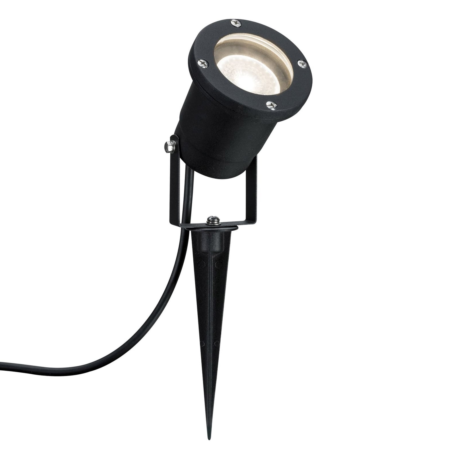 LED hagespot med jordspyd svart GU10 3,5W Paulmann forfra