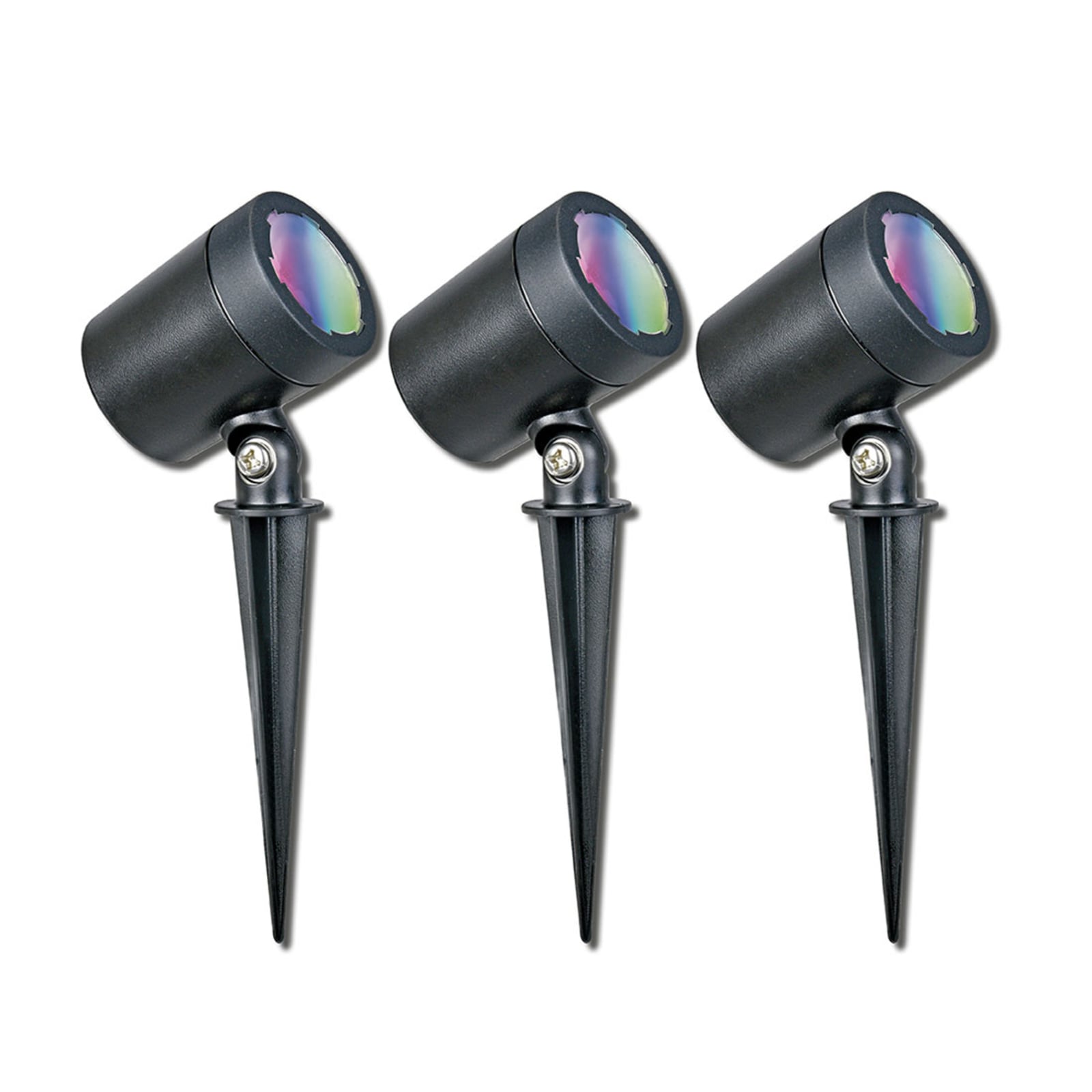 LED hagespot med jordspyd 3-pk RGB CCT IP44 Zigbee - tint bakside