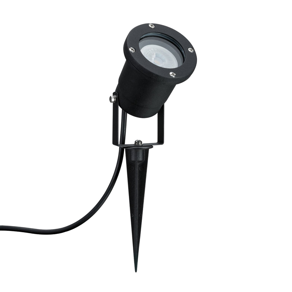 Montert LED hagespot med jordspyd svart 4,3W 2200K Paulmann i hage