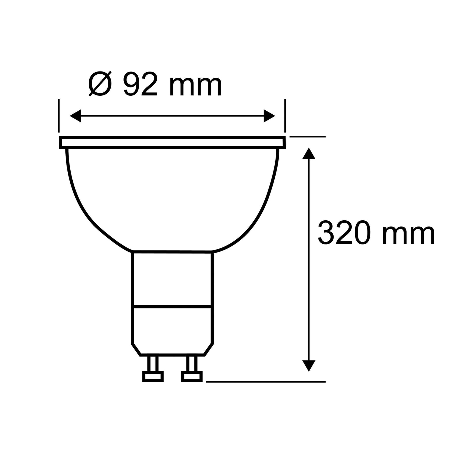 LED hagespot med jordspyd svart 4,3W 2200K Paulmann sideprofil