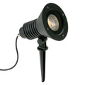 LED hagespot med jordspyd svart aluminium 32W IP54 sett forfra