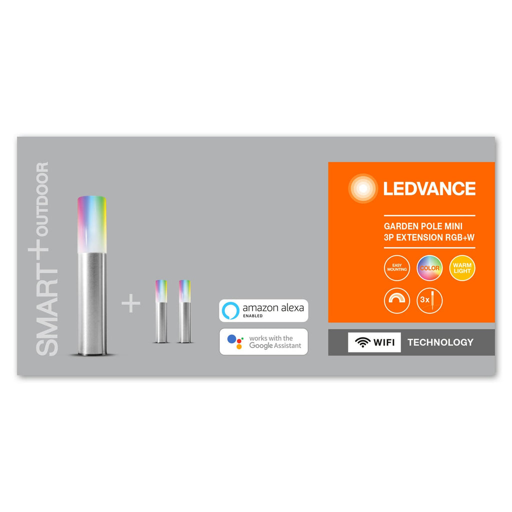 LED hagespot med spyd 3-pk WiFi RGB dimbar IP65 LEDVANCE SMART+ IP65 beskyttelse