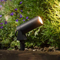 LED hagespot med spyd 5131 svart aluminium forfra