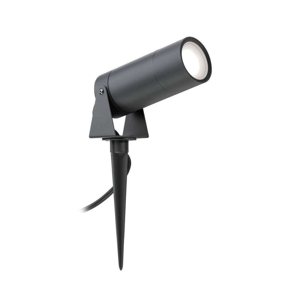 LED hagespot med spyd 5131 svart aluminium montert i hage