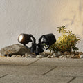 LED hagespot Minitommy 2-lys CCT svart IP66 forfra