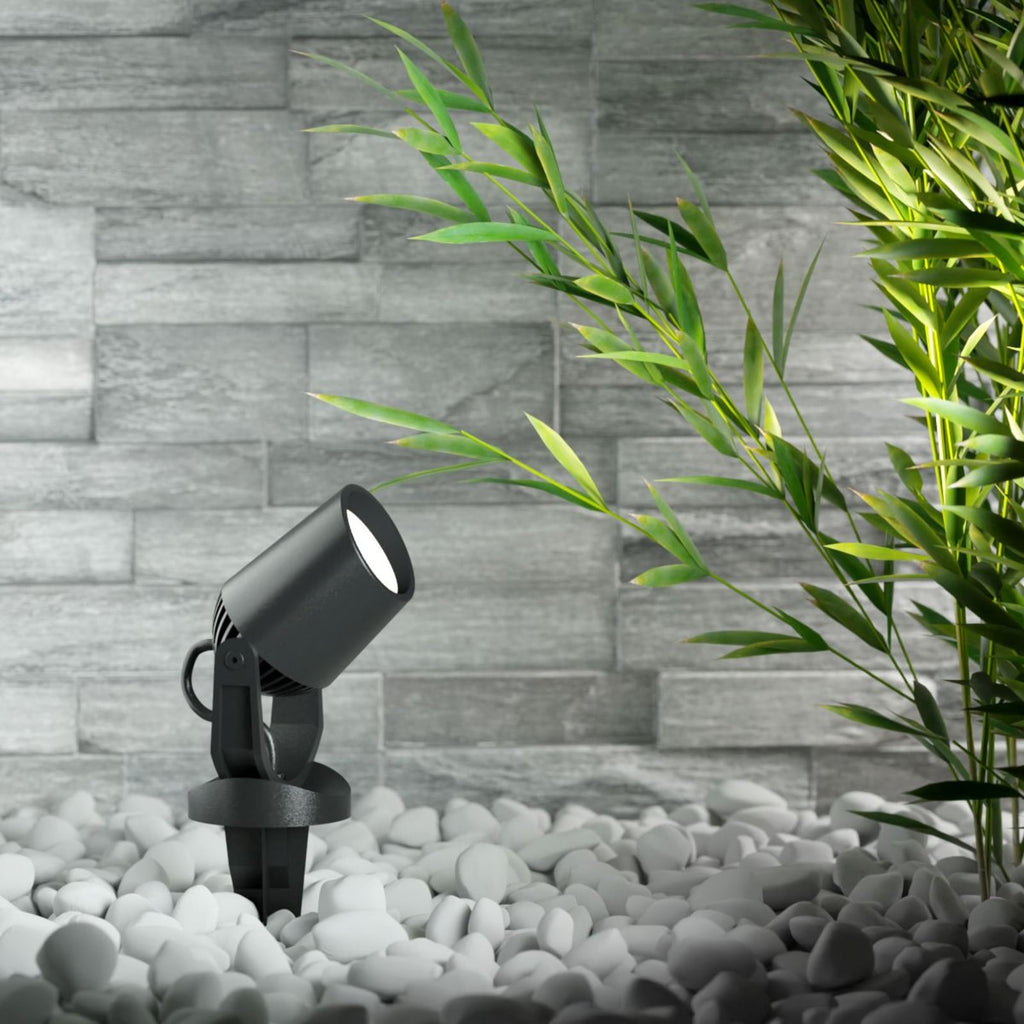 LED hagespot Minitommy-EL CCT svart IP66 forfra
