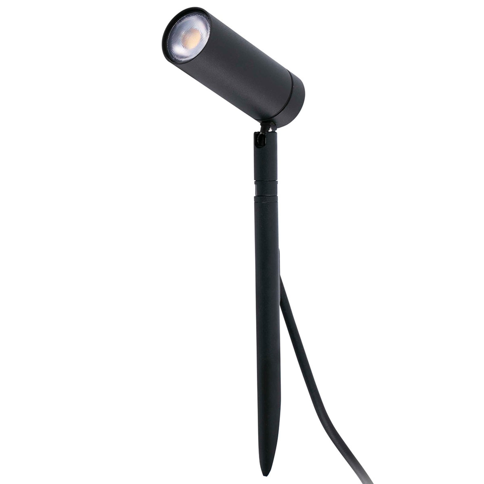 LED hagespot Seth-28 svart aluminium 6W IP44 fra FARO BARCELONA, forfra