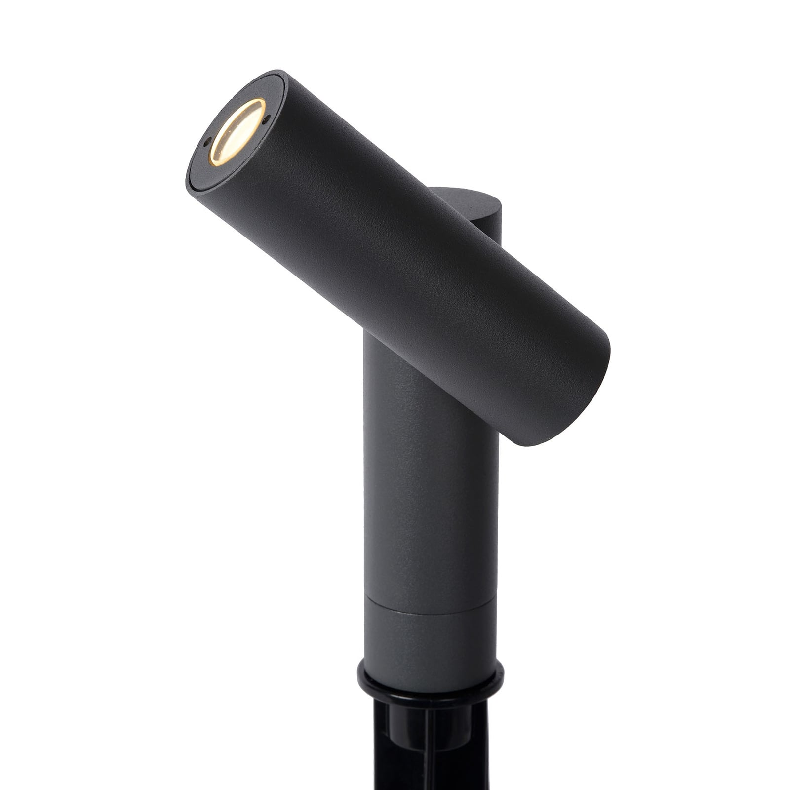 LED hagespot med jordspyd Tatum grafitt aluminium IP65 - nærbilde av spot