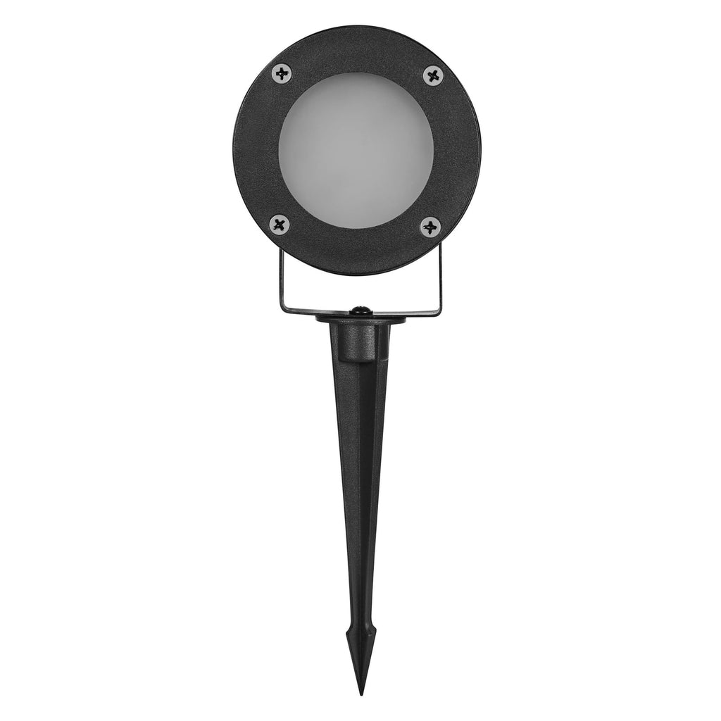 LED hagespyd Endura Hybrid Naut Spike 2W IP44 svart montert i hage