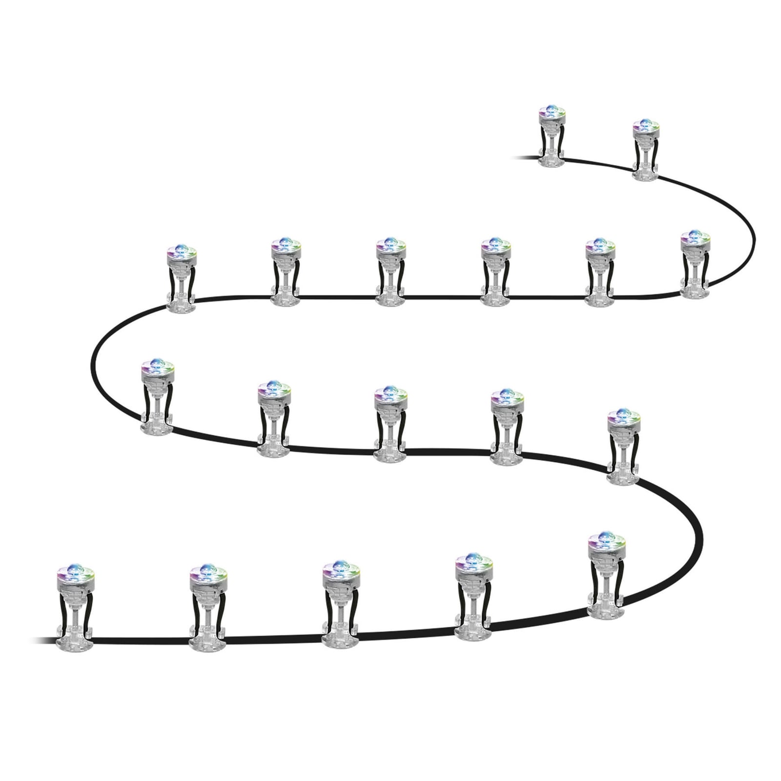 LED hagespyd Garden Dot RGB 18er-sett IP65 forfra