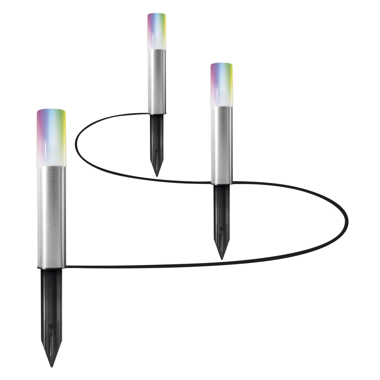 LED hagespyd Garden Pole 3-pk RGBW IP65 WiFi detalj av spydet