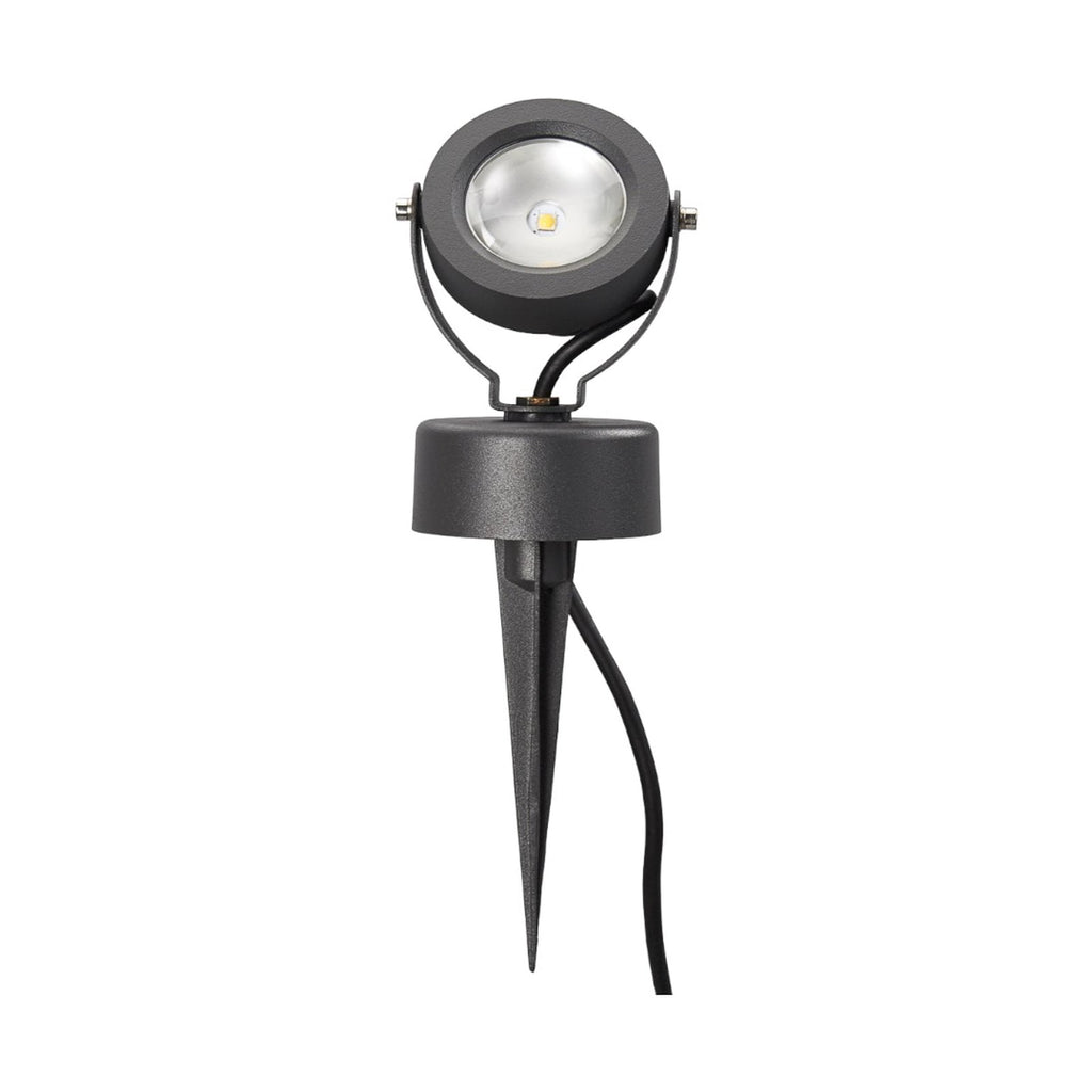 LED hagespyd Gavin antrasitt 7W 3000K IP65 montert i hage