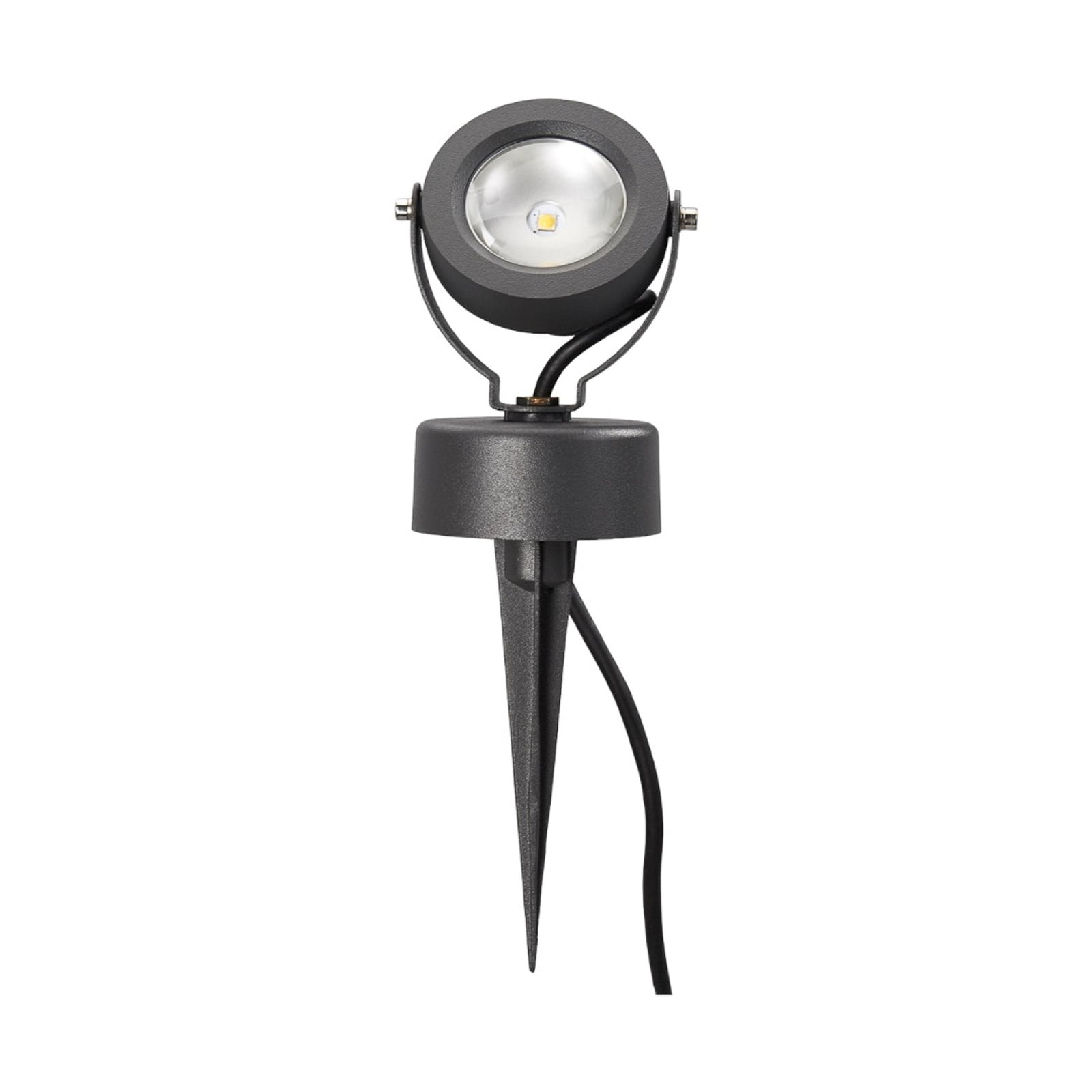 LED hagespyd Gavin antrasitt 7W 3000K IP65 montert i hage