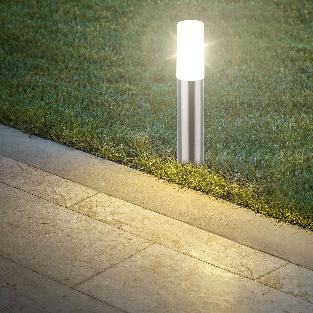 LED hagespyd rustfritt stål 3-pk 12V Ø4 cm IP44 varmhvit detalj