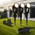 LED hagespyd-spot 3-pk svart 12V IP65 Ø5 cm 3W forfra