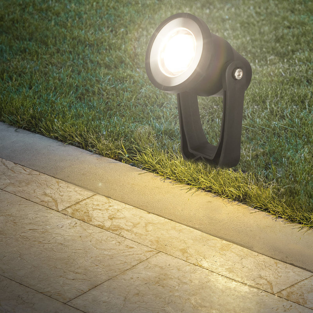 Detalj av LED hagespyd-spot 3-pk svart 12V IP65 Ø5 cm 3W