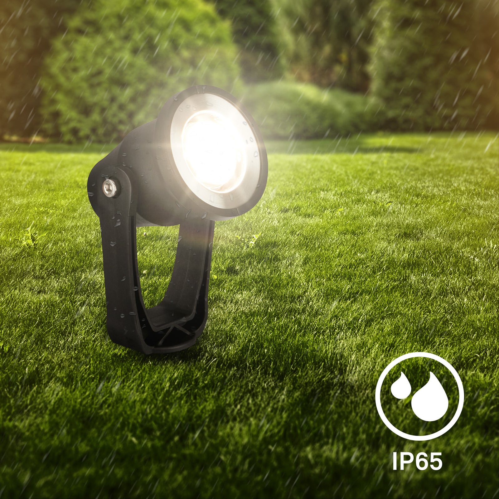 LED hagespyd-spot 3-pk svart 12V IP65 Ø5 cm 3W samlet sett