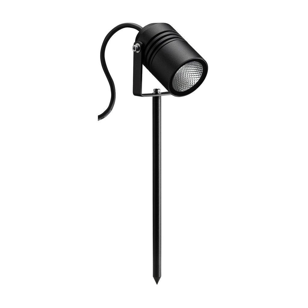LED hagespyd-spot 5018 svart 6W varmhvit IP65 nærbilde