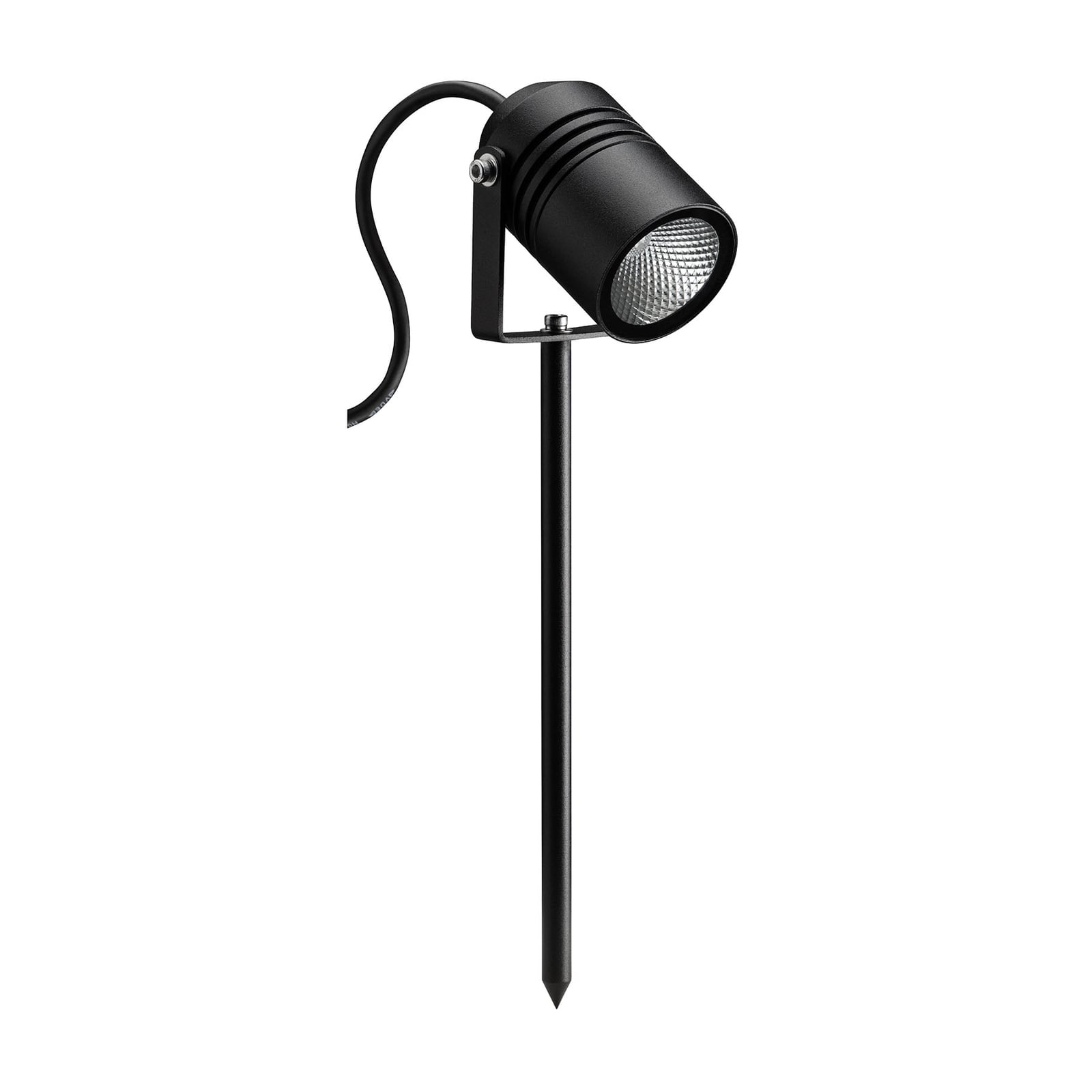 LED hagespyd-spot 5018 svart 6W varmhvit IP65 nærbilde